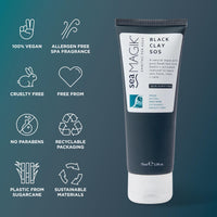 Sea Magik Black Clay SOS Natural Dead Sea Mud Mask for brightening dull skin.