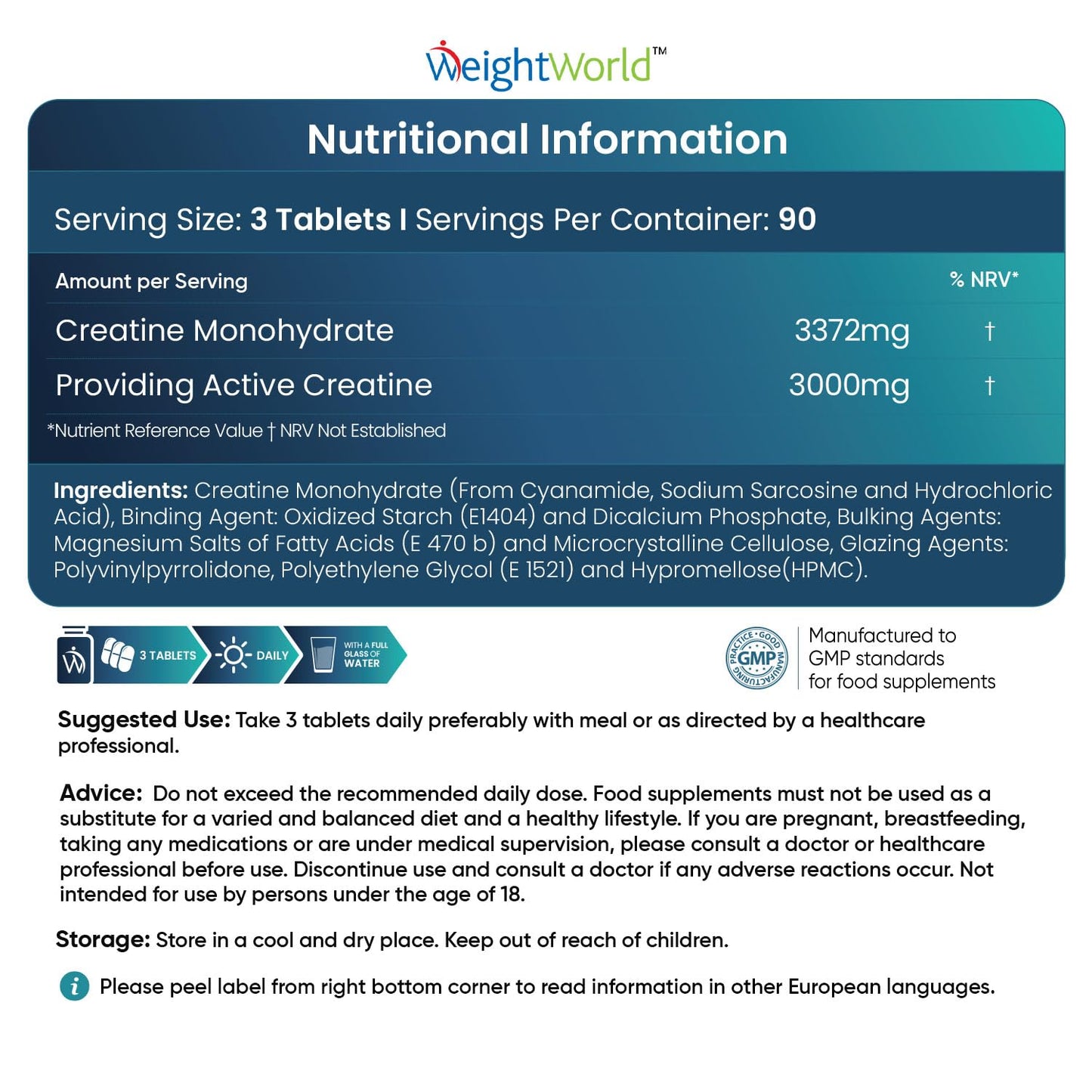 Creatine Monohydrate Tablets 3000mg - 270 Creatine Tablets - Gym Supplement for Men & Women - Creatine Monohydrate Powder Alternative - Vegan & Keto Unflavoured Energy Supplement for Workout