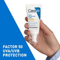 CeraVe AM SPF Face Moisturiser with SPF 50 for Normal to Dry Skin, 52ml