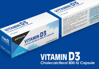 Vitamin D3 800 IU - 30 Capsules - High Potency, Easy to Swallow Pure Vitamin D Softgel Capsules - Vitamin D3 Supplements Helps Boost Health and Immune System