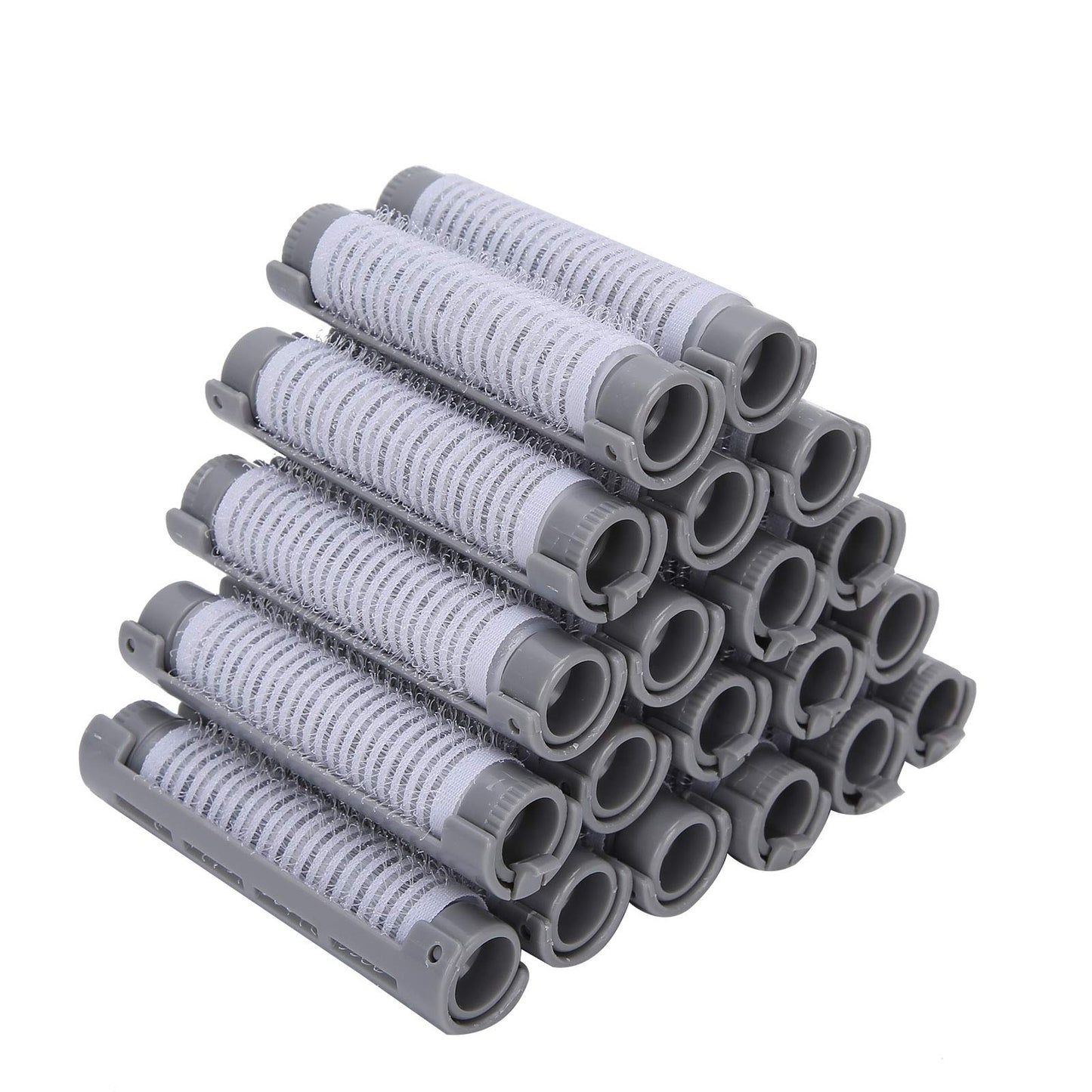 TMISHION Hair Perm Kit, 20pcs Rods Large Kit for Women, 20pcs Fluffy Hair Perm Rods with Clips for Soft and Plump Curls, Hairdressing Tool Kit Fluffy Roller Curler Hairdressing Styling Tool (Grey)