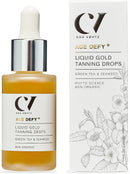 Green People Age Defy+ Liquid Gold Tanning Drops - Self Tan - Paraben Free - Vegan, 30ml