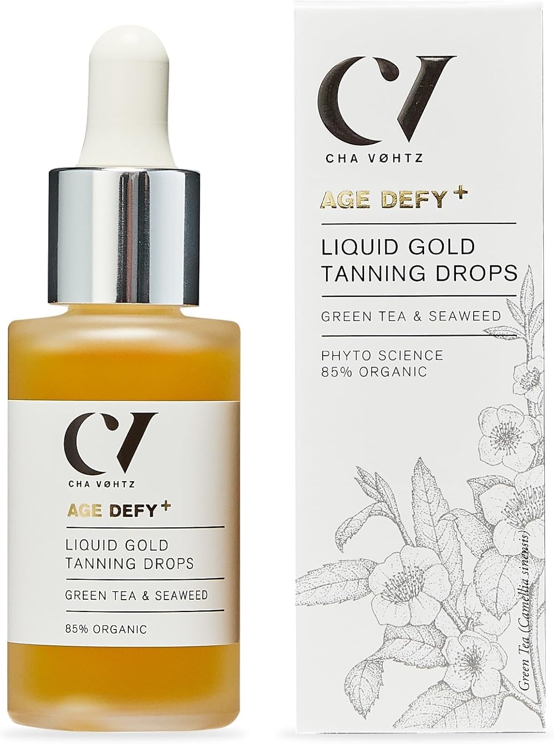 Green People Age Defy+ Liquid Gold Tanning Drops - Self Tan - Paraben Free - Vegan, 30ml