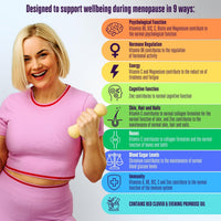 Vedic Essentials Vedic Menopause Supplement | 20 Vitamins, Minerals & Herbs Like Red Clover, Sage, Primrose, Flaxseed, Ginseng | Menopause Support -for Fatigue, Hot Flashes, Mood Swings | UK Made, Vegan, 60 Capsules