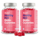 fmula+ Healthy Hair Biotin Gummies for Hair Growth | Hair, Skin and Nail Gummies | Vegan Biotin Supplement for Women | High Strength Biotin Hair Vitamins | Made in The UK - Double Value Pack (60 x 2)