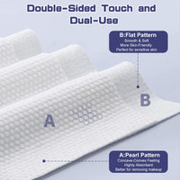 BODFPPC Disposable Face Towel, 100 Count Face Towels for Washing Soft Cotton Dry Wipes Facial Cloths Towelettes for Washing and Drying, Facial Tissue for Cleansing, Skincare and Makeup Remover