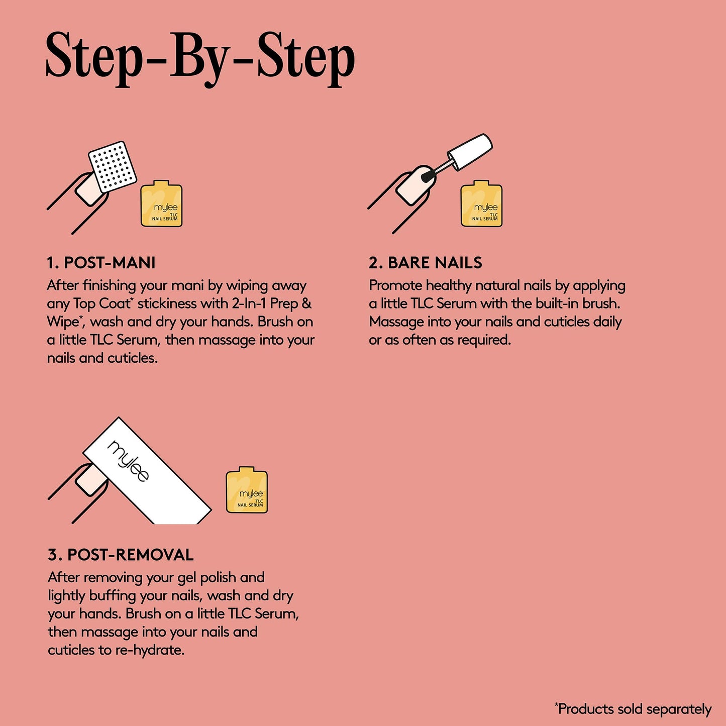 Mylee TLC Nail Serum – 15ml Nail Treatment to Repair Nails, Promote Stronger, Longer & Healthier Growth and Nourish Cuticles, Features Fresh Watermelon Scent, Contains Sweet Almond Oil & Vitamins