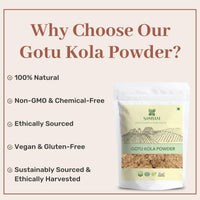 SAMYAM Gotu Kola Powder (Centella asiatica) - 200g Pack | for Stress and Concentration