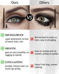 Lestpola Black+Brown Gel Eyeliner for Older Women, Waterproof Smudge-Proof Retractable Eye Liner Pencil, Long Wear 24H, Matte Smooth Eyeliner Waterline with Sharpener for Mature Women Sensitive Eyes-2Pcs