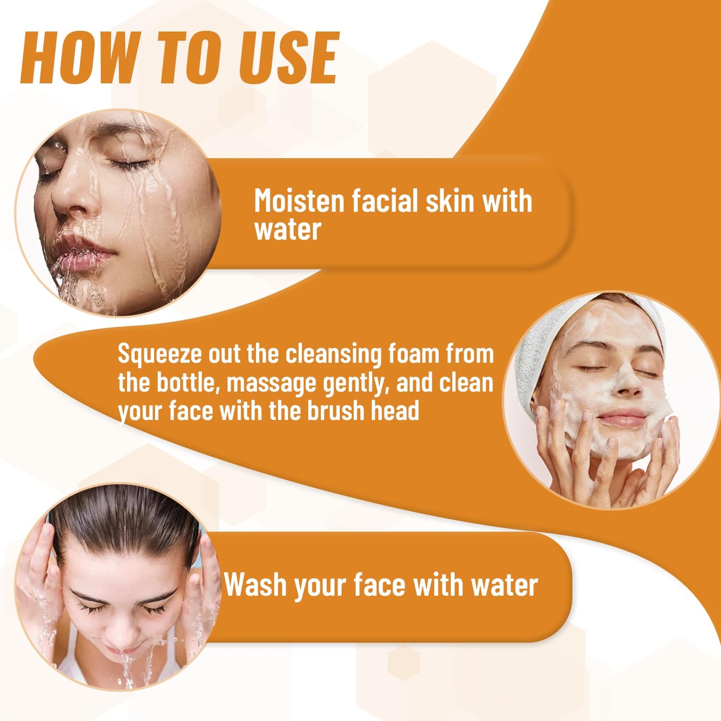 Asheyya 2 Pcs Turmeric Face Wash, Foaming Pure Glow Cleanser for Deep Cleansing & Moisturizing (100ml/PCS)