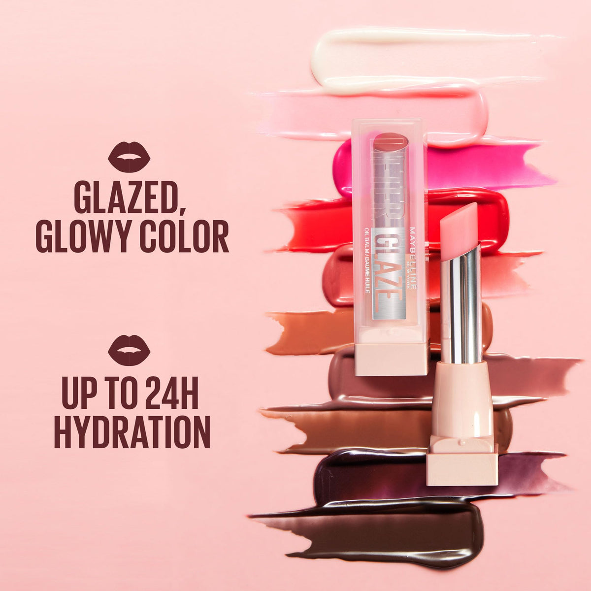 Maybelline Lip Oil Lifter Glaze, Hydrating Lip Balm Shade: Peach Quench