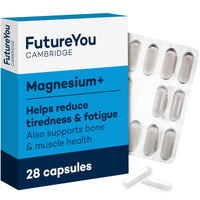 Magnesium+ 575mg Supplement – 28 High Strength Capsules – Magnesium Lactate & Vitamin B6 Health Supplements to Reduce Tiredness & Support Bone Health – Supplements by FutureYou Cambridge