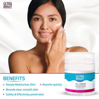 ULTRA BRIGHT Skin Brightening Gel Cream - 1 fl oz / 30 ml - Hydrating & Moisturizing Cream to Even Out Skin Tone - Boost Skin Radiance and Improves skin texture with Alpha Arbutin & Glycerin