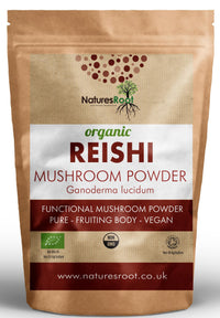 Natures Root Nature’s Root Organic Reishi Mushroom Powder 500g | 100% Fruiting Body | Finely Ground Whole Mushroom | Vegan • No Additives • Certified Organic