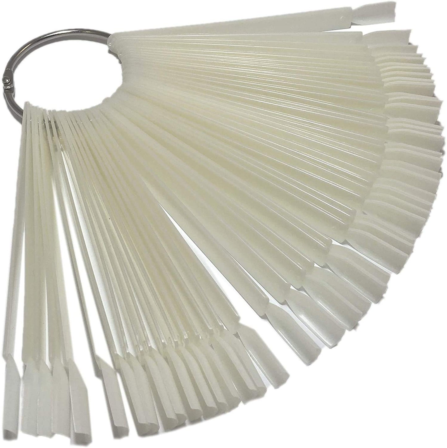 Apex® Professional 50pcs Nail Colour Display Ring, Swatch Sticks, Pop Sticks, Nail Art Palette Tip Wheel Display (Natural)