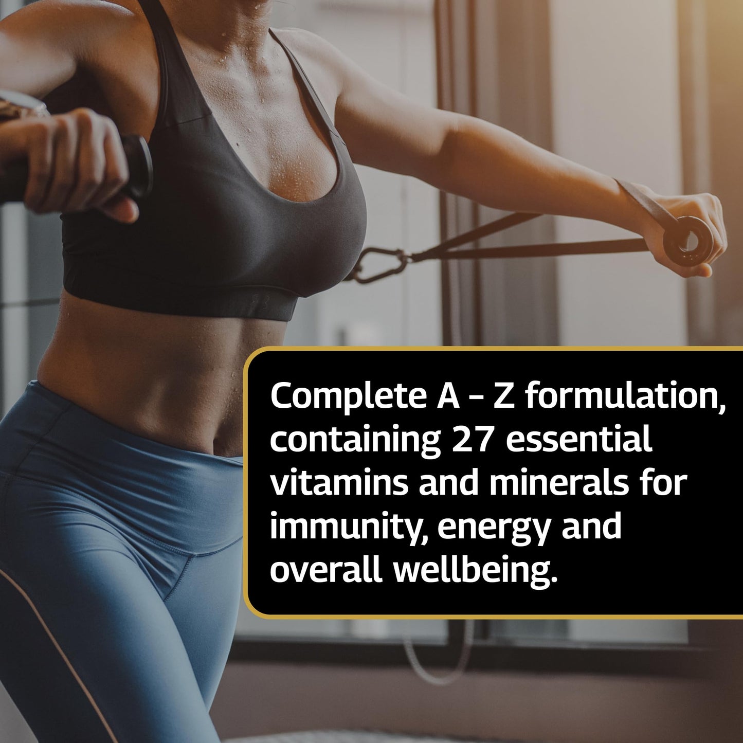 Healthspan Elite Gold A-Z Multivitamin (4 Months’ Supply) | 27 Essential nutrients with Vitamin B Complex with Iron, Selenium & Zinc | All Blacks Official Partner | Informed Sport Accredited | Vegan