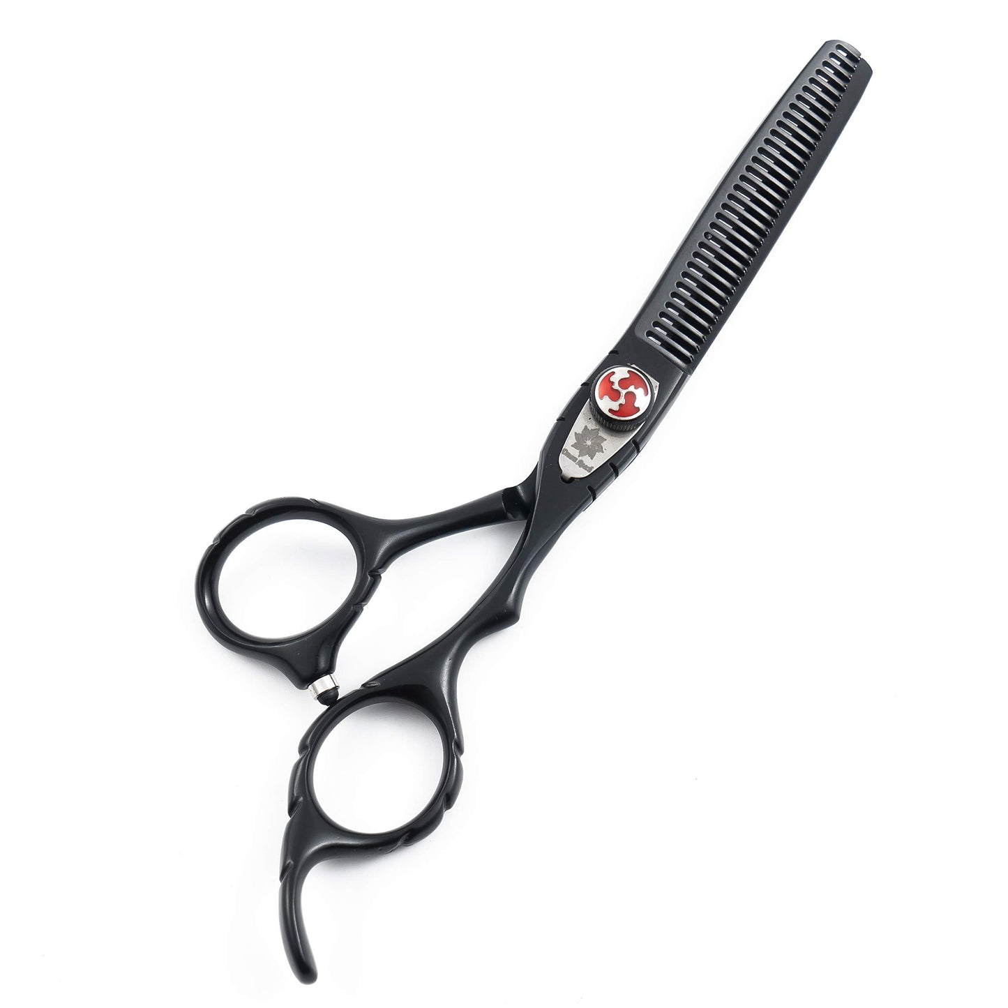 6.0" Professional Hairdressing Cutting Shear Set - Salon Hair Thinning Scissor Kit for Barber - by Dream Reach (Black)