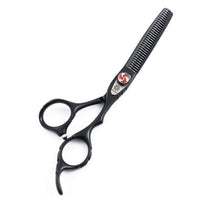 6.0" Professional Hairdressing Cutting Shear Set - Salon Hair Thinning Scissor Kit for Barber - by Dream Reach (Black)
