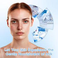 ewku Milk Skin Care Sets & Kits - Teenage Girls Gifts - Milk Skincare Set for Teen Skincare - Gifts For Women - Beauty Gifts Sets For Women - 3PCS Travel Skincare Set with Serum Eye Cream Moisturiser