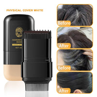 Hair Dye Comb Hair Colour Stick - 2-in-1 Hair Color Stick with Built-in Comb – Instant Grey Hair Cover-Up for Men & Women. Waterproof, Sweat-Proof, & Portable. Easy, Safe & Convenient Brown Hair Dye C