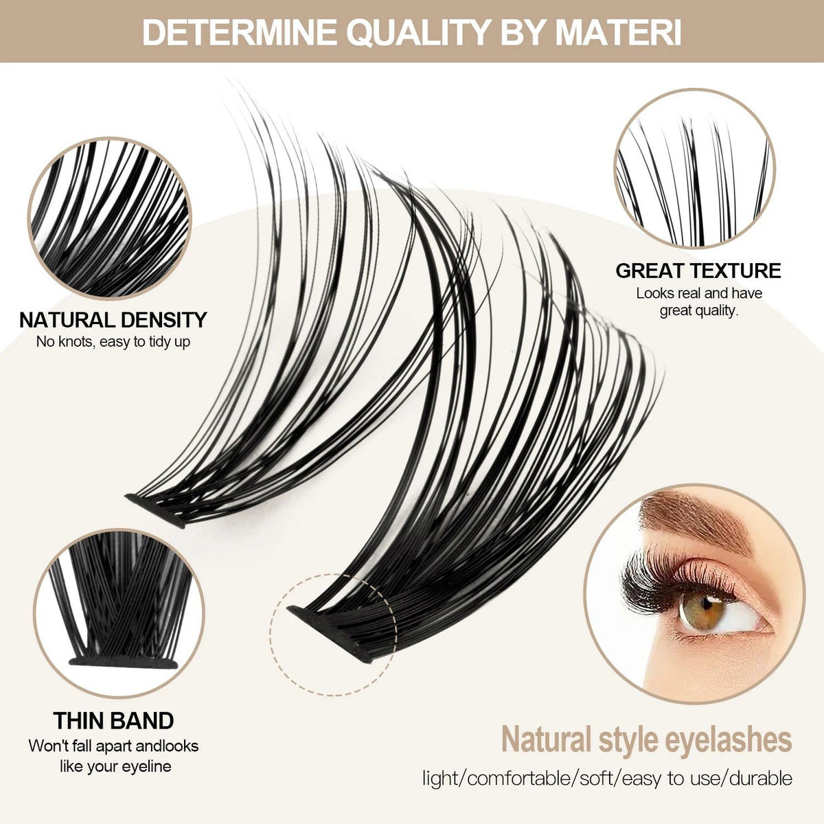 Bransfy 238pcs 100D Thick Volume Eyelashes Clusters Natural Eyelash Extensions Russian D Curl Individual Eyelash Cluster Makeup Tools Lashes(100D-0.07D 9-16mm)