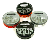 Morfose Mega Aqua Hair Gel Wax - Shine Look, Edge Control,Ultra Hold for Men & Women, Developed by Barbers - Hair Gel, Hair Wax, Hair Powder, Pomade & Clay for Styling (150 ml, Mega Aqua)