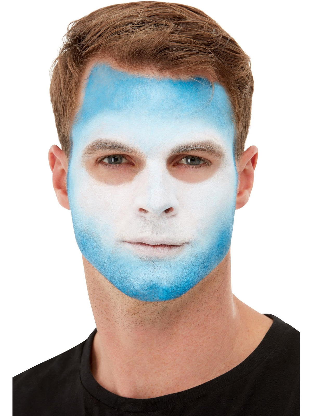 Smiffys Make-Up FX, Day Of The Dead Kit, Aqua, Blu Facepaints, Transfers, Crayon, Sponge & Applicator, Cosmetics and Disguises Fancy Dress, Halloween Dress Up Cosmetics & Disguises.