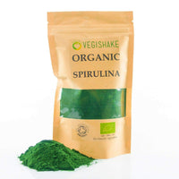 vegishake Organic Spirulina Powder High Grade Blue-Green Algae B Vitamins Omega 3 & 6 Minerals Antioxidants Vegan (500g)