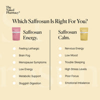 The Naked Pharmacy | Saffrosun Calm | Balance & Energy | Saffron with Vitamin B12 | High Strength | Natural No Additives | Vegan | 60 Capsules