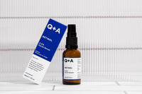 Q+A Retinol Facial Serum, with Bisabobol and Squalane to sooth the skin whilst delivering youth-boosting benefits, targets fine lines, renews uneven skin tone, and leaves skin feeling smooth, 30ml