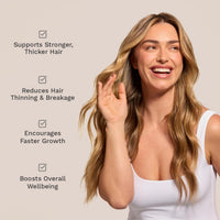 HAIR BURST Biotin Gummies for Hair Growth — Hair, Skin & Nails Vitamin Supplement, Reduces Breakage, Promotes Healthier Thicker- Daily Chewable Vitamins - 30 Day Supply