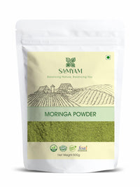 SAMYAM Moringa Leaves Powder - 500g Pack | Superfood Supplement, Plant-Based Nutrition