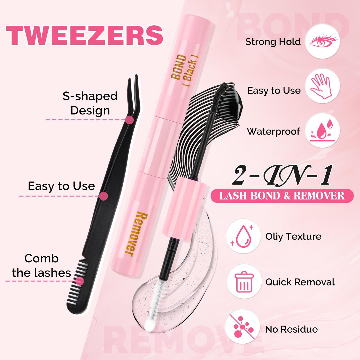 Sixstarhair Eyelashes Individual Kit 60D+80D Cluster Lashes with Tweezers and Lash Bond and Remover Kit Thick Clumpy Lashes Individual Cluster 8-16mm Fluffy Lash Extensions Diy at Home