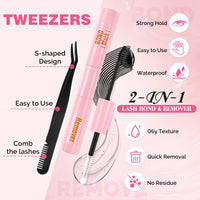Sixstarhair Eyelashes Individual Kit 60D+80D Cluster Lashes with Tweezers and Lash Bond and Remover Kit Thick Clumpy Lashes Individual Cluster 8-16mm Fluffy Lash Extensions Diy at Home