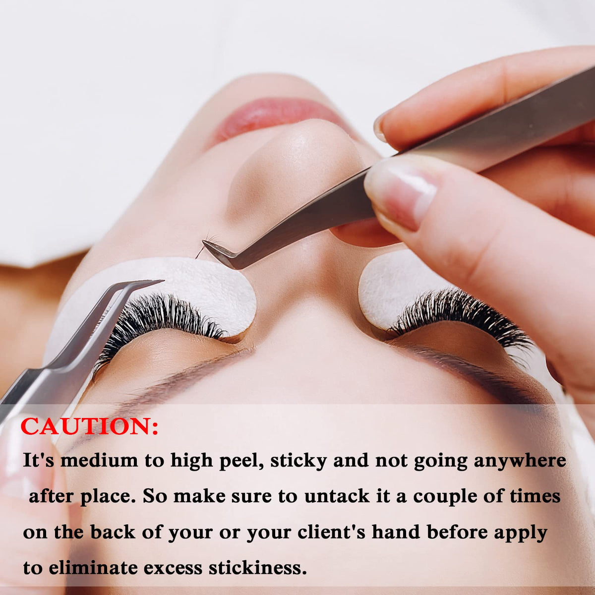 Lanjue 60 Pairs Under Eye Gel Pads, Pink Lint Free Eyelash Extension Pads with Tweezer Eye Patches Eyelash Lash Extension Lint Patches for Eyelash Extensions