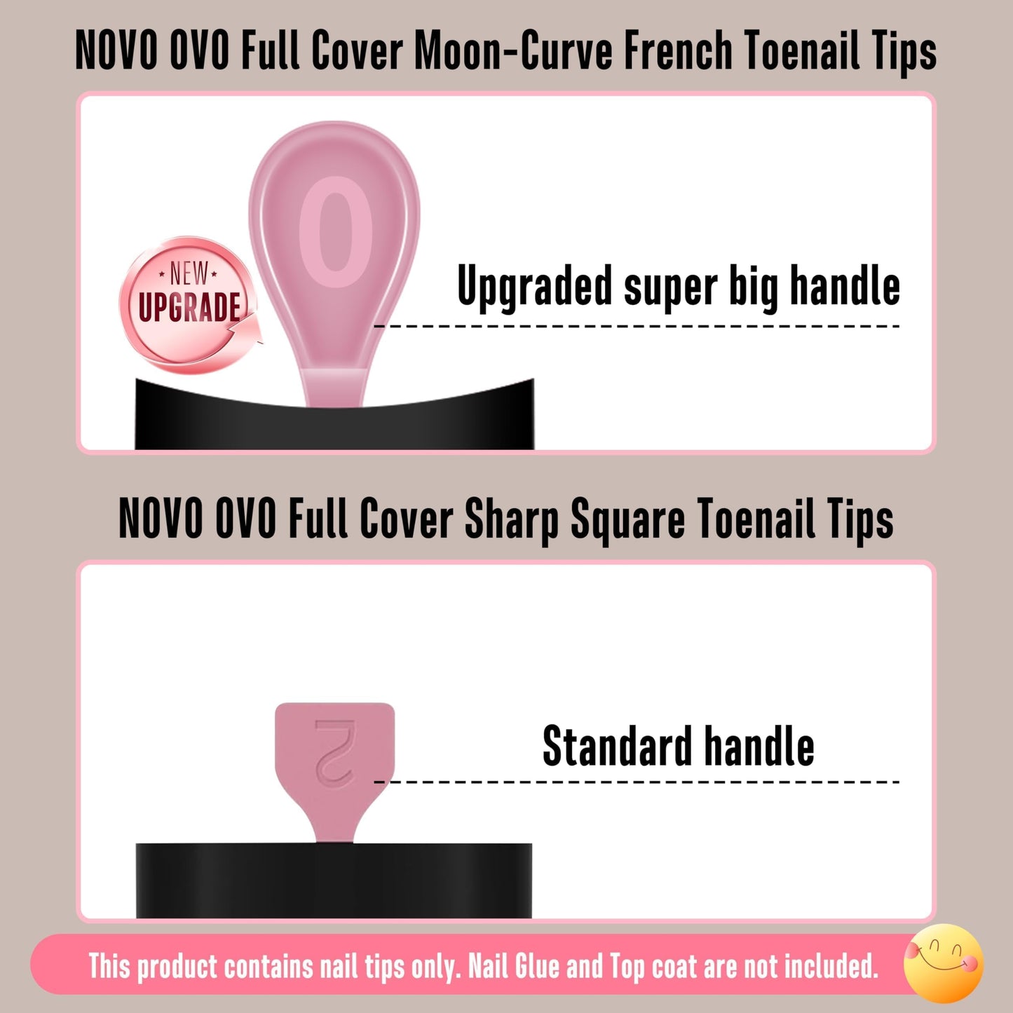 NOVO OVO Short Toe Nail Tips Black French Tip Press on with Moon Curve, BERRY PINK Thick Sharp Square Toenail Extension, Soft Gel False Nail Kit, Need Builder Gel Top Coat, No Glue Included x15 Sizes 240 pcs