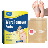 mercham Wart Remover & Verruca Treatment, 24 Pads Corn Remover Pads for Feet, Hands, Gentle & Safe on Skin, Fast & Pain Relief, Wart Treatment Plasters Effective for Kids Adults