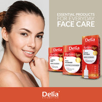 Delia Cosmetics - Retinoage - Face Cream – Retinol, Q10, Shea Butter, Macadamia Oil, Aloe Vera Gel, Vitamin E – Firming, Nourishing, Anti Aging, Day & Night Cream - 50ml