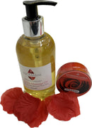 Aromabar Valentine Massage Oil 250ml with Pump Dispenser (Rose Geranium, Ylang Ylang and Mandarin) Romantic Gift