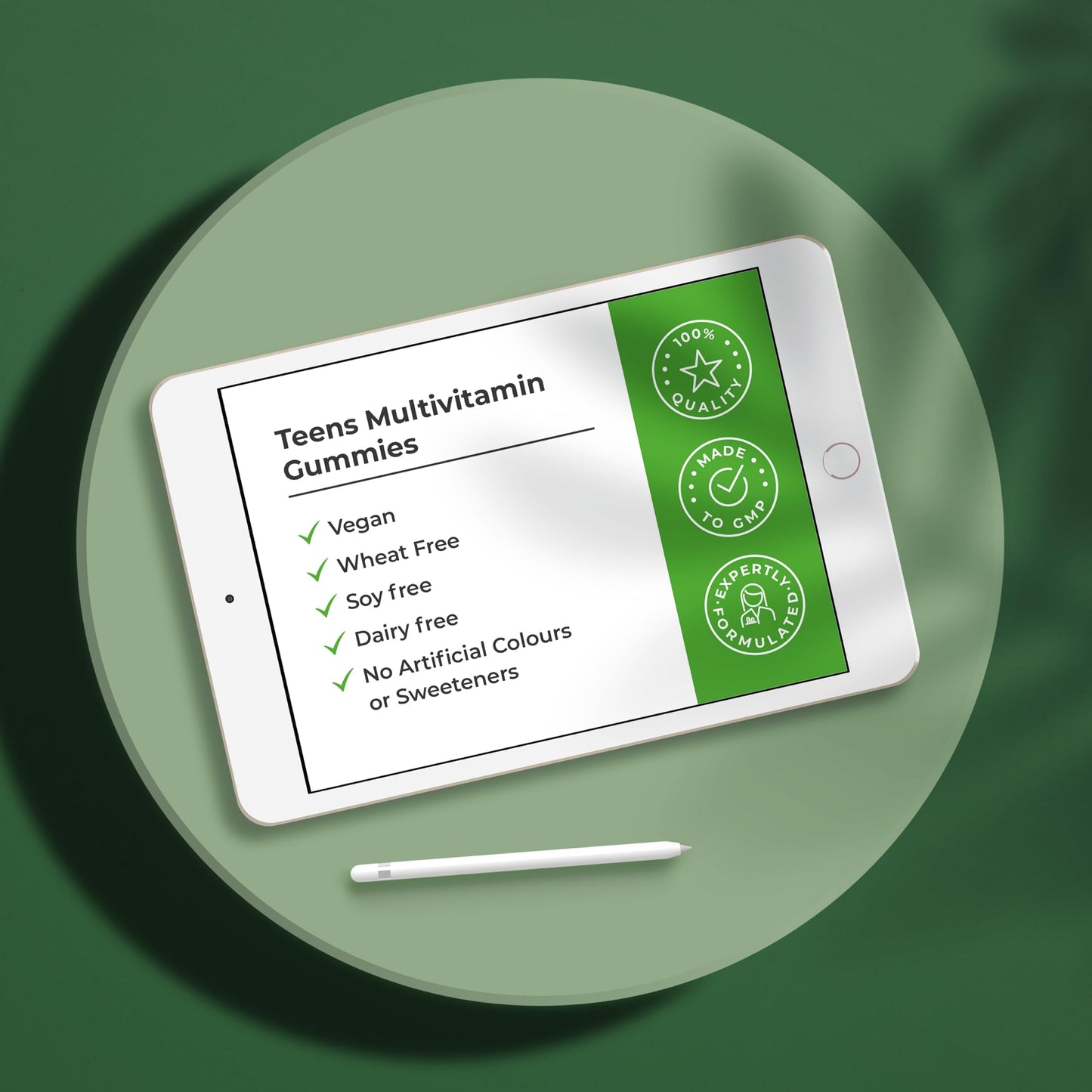 Nature's Truth Multivitamins for Teens - 60 Vegan Gummies - 14 Key Nutrients - Natural Strawberry Flavour