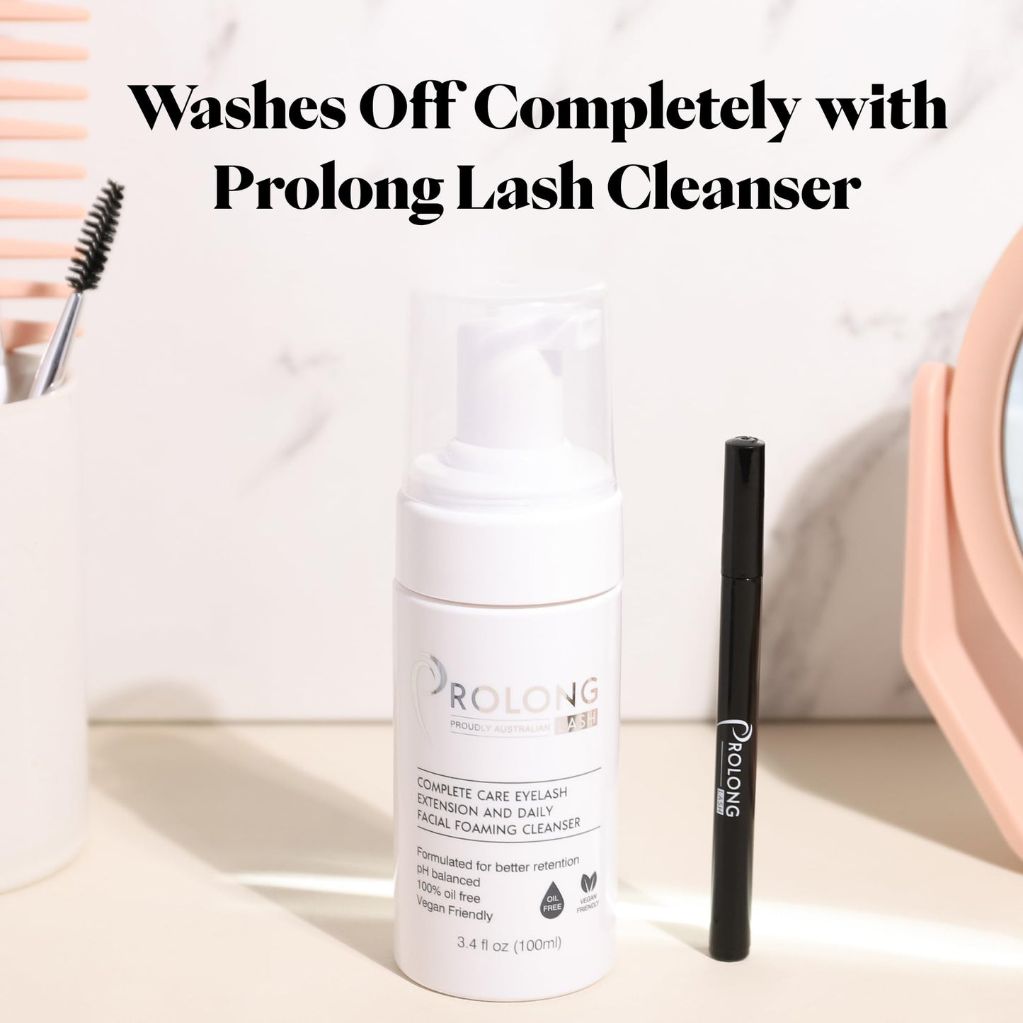 PROLONG LASH Prolong Lash Oil-Free Black Eyeliner Pen | Safe for Eyelash Extensions | Water Resistant, Vegan, Paraben & Sulphate Free - 1ml