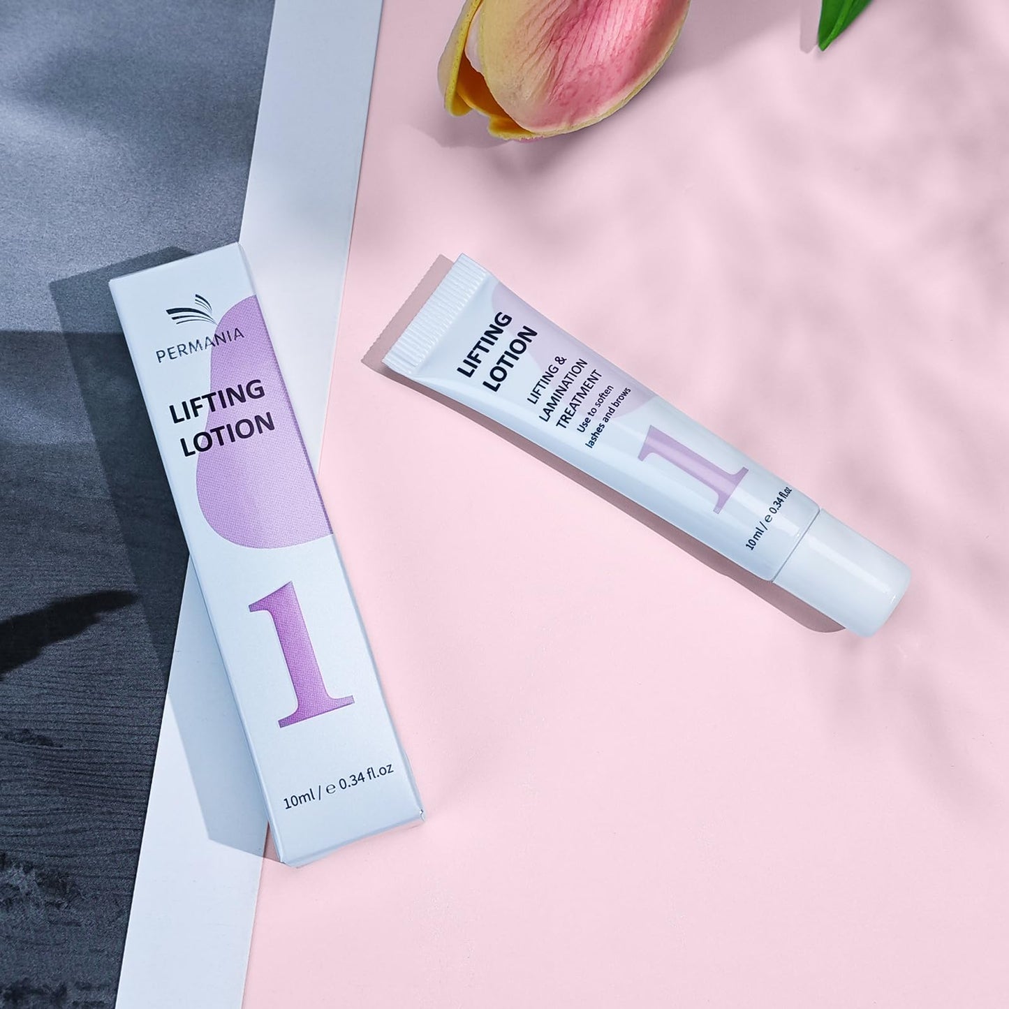PERMANIA Lash Lift Lotion, Lash Lift Solution 1 for Eyelash Perm, Brow Lamination, Safe Gentle Formula, Convenient Tube Design, 10ml
