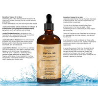 intelligent cosmetics Rosehip Oil & Jojoba Oil 100% Cold Pressed Pure Certified Organic Oil 100ml in Each Bottle, Natural Vitamin E, Vitamin C, for Face, Hair, Nails, Body