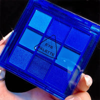 MEITREND Eyeshadow Palette, Blue Glitter Eyeshadow Waterproof Eye Shadow Pallets For Women, Klein Blue Matte Shimmer Eyeshadow Palette 9 Color Long Lasting High Pigmented Eye Make-Up Palette