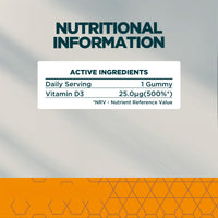 Myprotein Vitamin D Gummies 25mcg - Support Immune System, Bone Health & Muscle Function - Orange - Vegetarian Friendly - 60 Gummies - Essential Vitamin D for Immune Boost, Bone Maintenance & Muscle Support