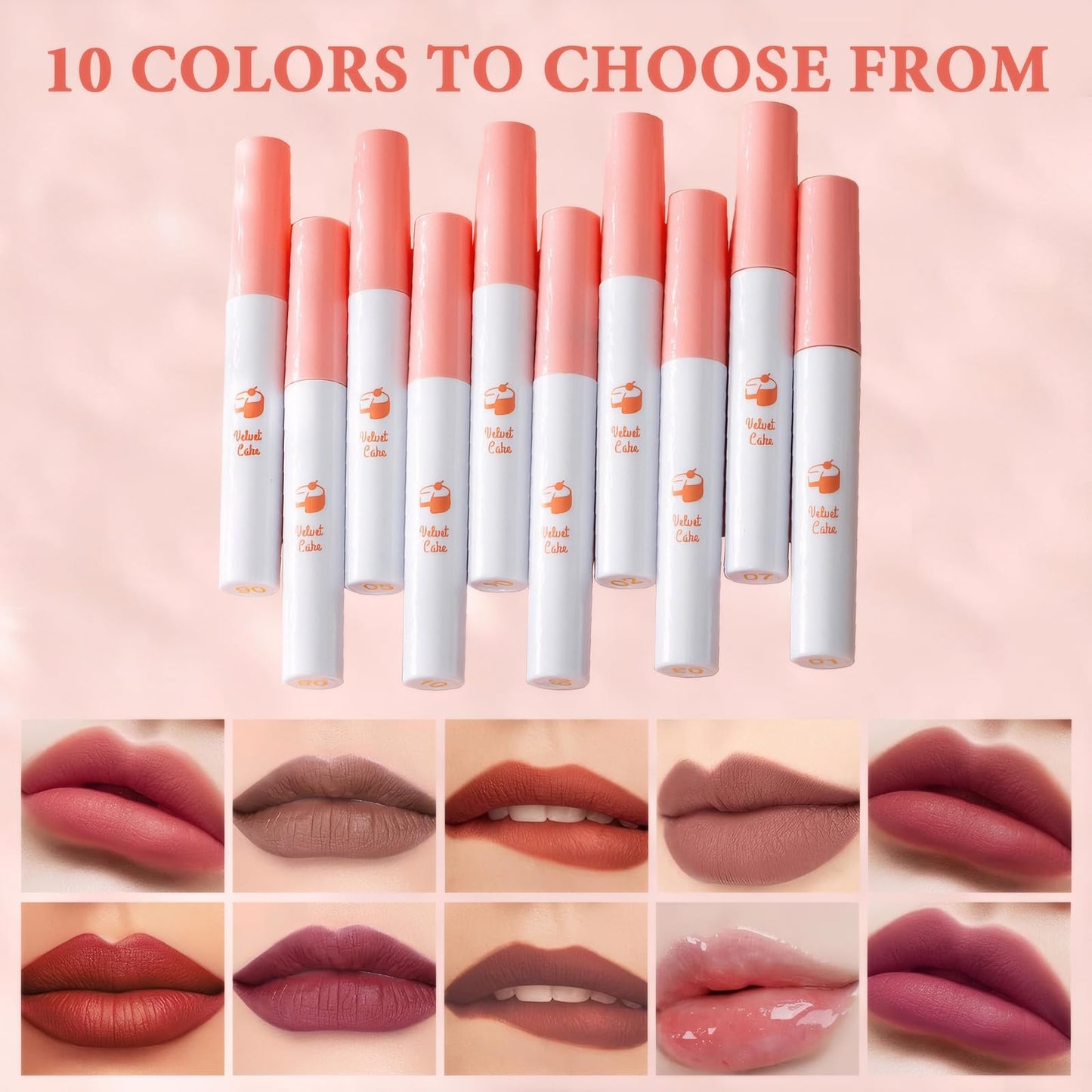 LINXINS Lana Del Rey Lipstick, Matte Lipstick Sets for Women Long Lasting Plumping Lip Gloss 10 PCS High Pigmented Velvety Waterproof Natural LipStick Makeup Gifts Set