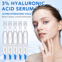 Yecuce 3% Hyaluronic Acid Serum, Ultra-Hydrating Vials Hyaluronic Tubes, Wake Nature Perfection Hyaluronic Acid for Face, Ultra Hydrating Serum