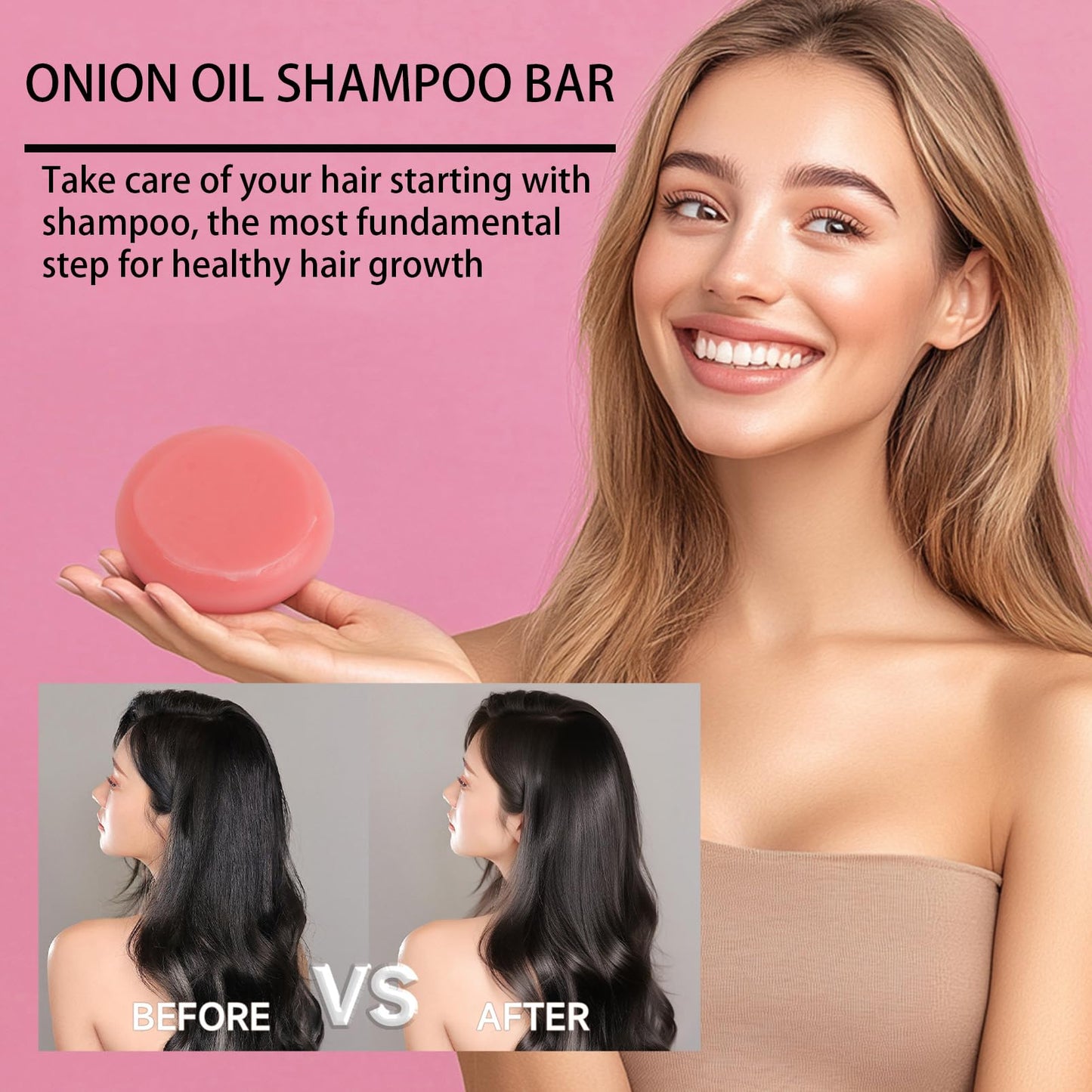 DMQ Onion Oil Shampoo Bar,Organic Shampoo Soap with Rosemary,Hair Growth Shampoo for Hair Loss and Thinning Hair,Nourishing,Volumizing & Strengthening,100G