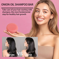 DMQ Onion Oil Shampoo Bar,Organic Shampoo Soap with Rosemary,Hair Growth Shampoo for Hair Loss and Thinning Hair,Nourishing,Volumizing & Strengthening,100G