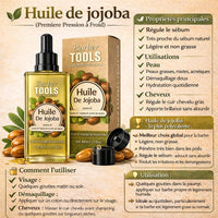 BARBER TOOLS Jojoba Oil | 100% Pure, Natural & Cold Pressed | Face, Body, Hair, Beard, Nails | (80 ml)